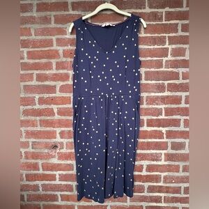 Boden Navy with Gold Polka Dot Dress